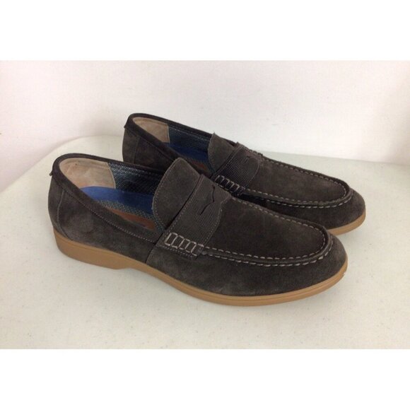 Vince Camuto Brown Suede Loafers Shoes Preppy Mens 11.5 main image 4